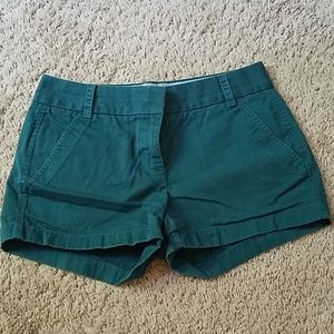 J. Crew Green Chino Shorts